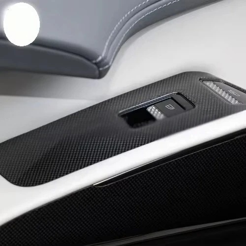 Real Carbon Fiber Car Interior Window Button Trims for Lotus Eletre LHD Door Window Control Switch Buttons Panel